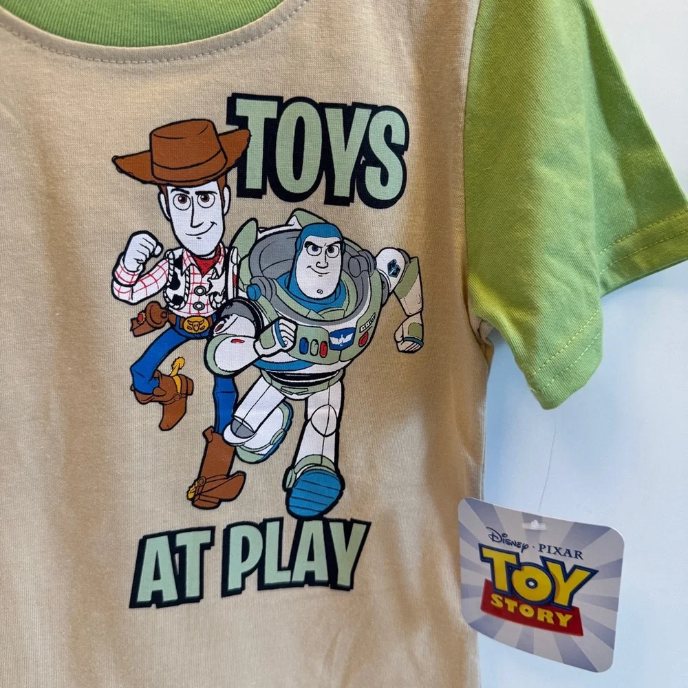 Disney Toy Story Toddler T-Shirt Size 3T Kids Woody & Buzz Tee Short Sleeve NWT - Picture 2 of 5